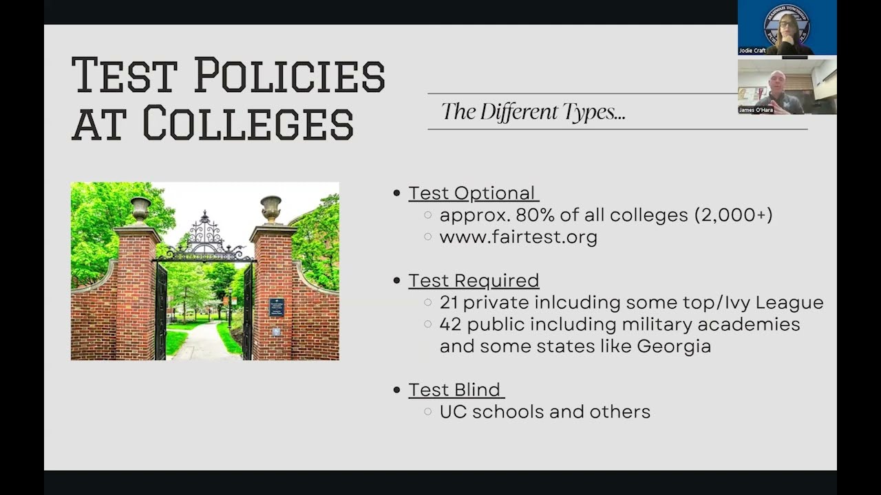 Mahwah Parent Academy - Crash Course in College Admissions Testing