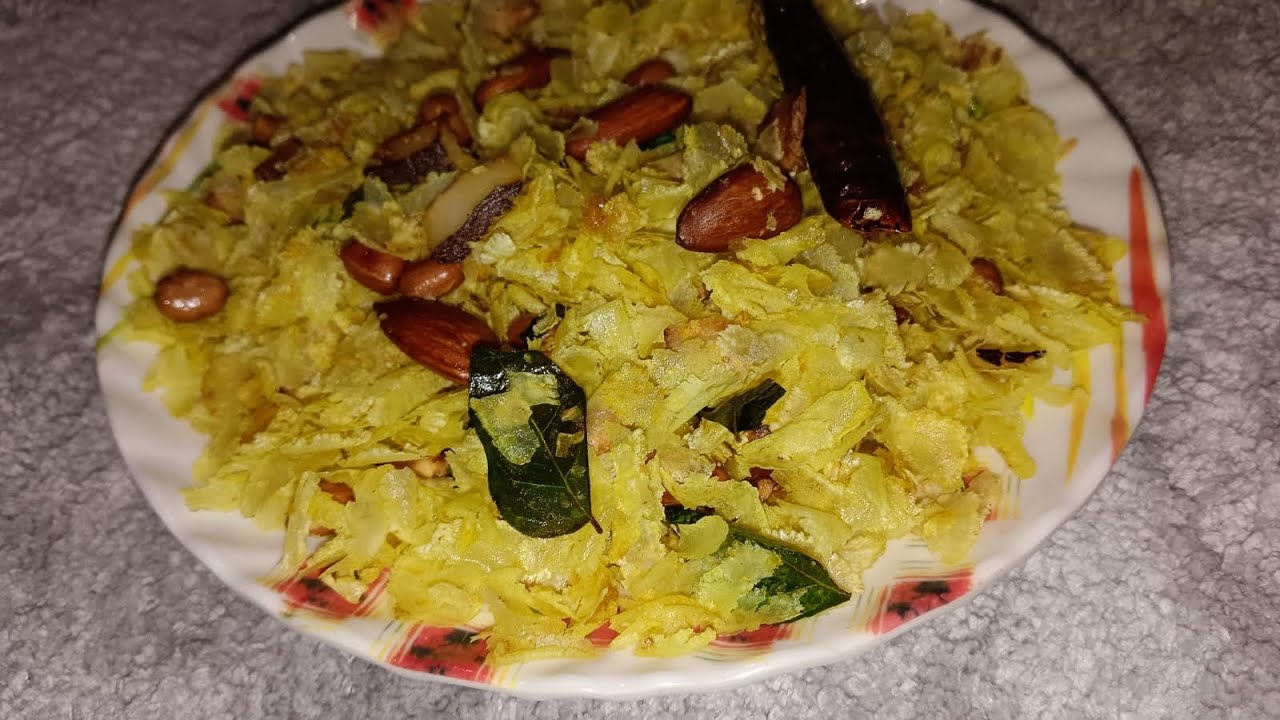 Tasty and crispy Poha snack recipe 😋