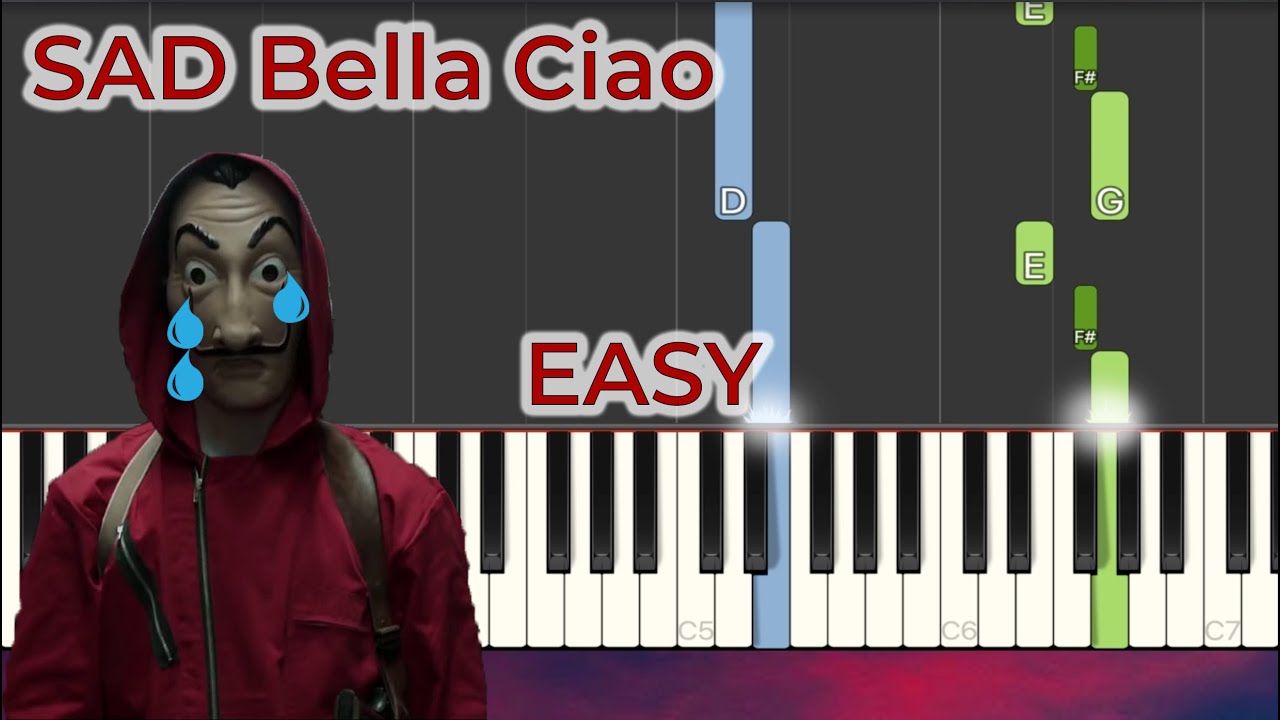Bella Ciao - Slow sad 100% will make you cry.. - EASY Piano Tutorial