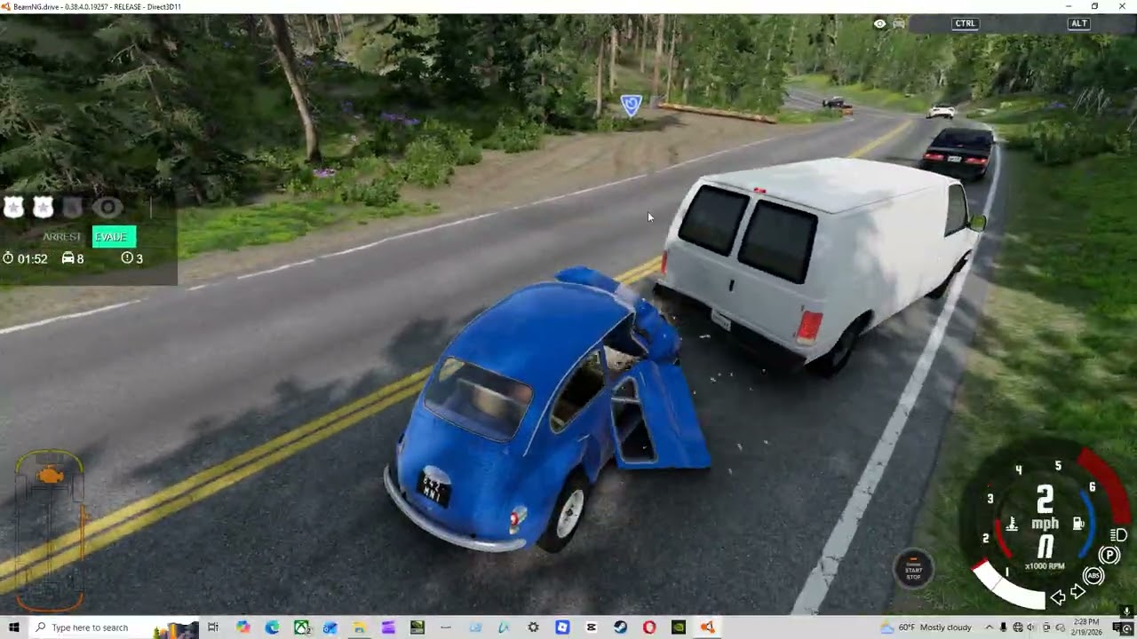 Police chase with random cars