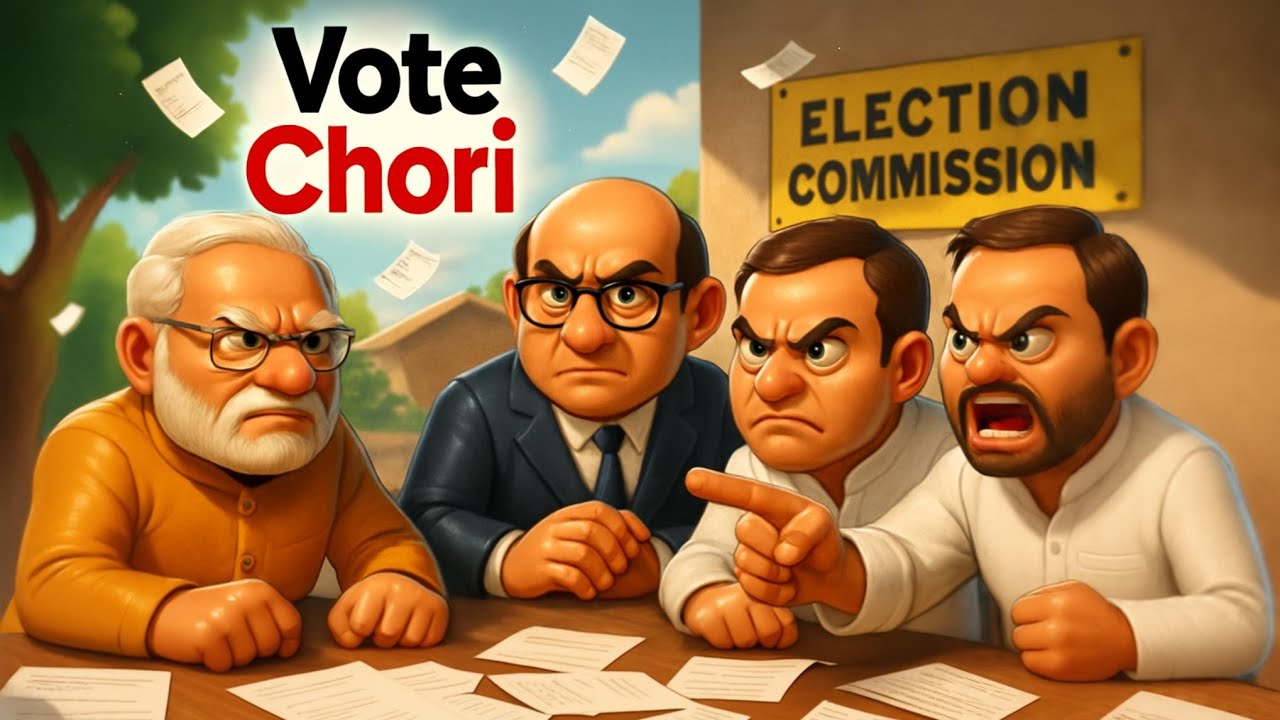 Vote Chori | Rahul Gandhi vs Modi Ji | Tejasvi Yadav & Election Commission Cartoon