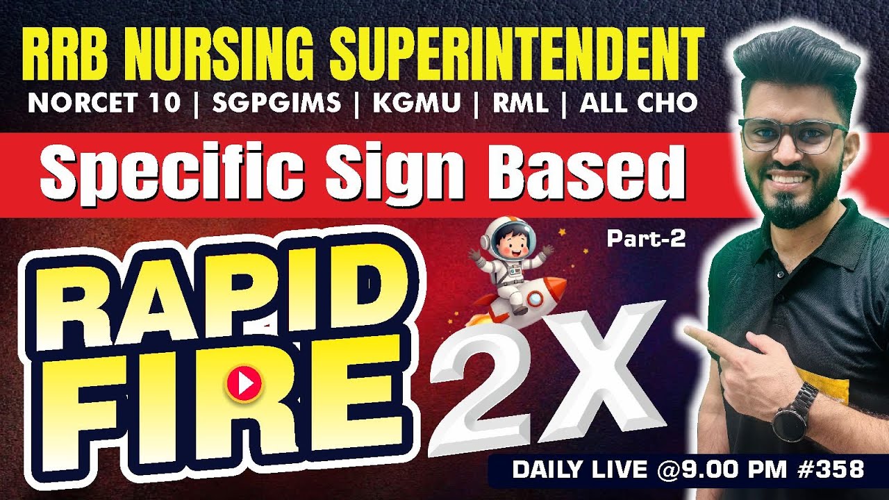 Specific Sign Based Part-2  RML | KGMU | SGPGIMS | RRB | NORCET-10 | CHO RAPID MCQ 