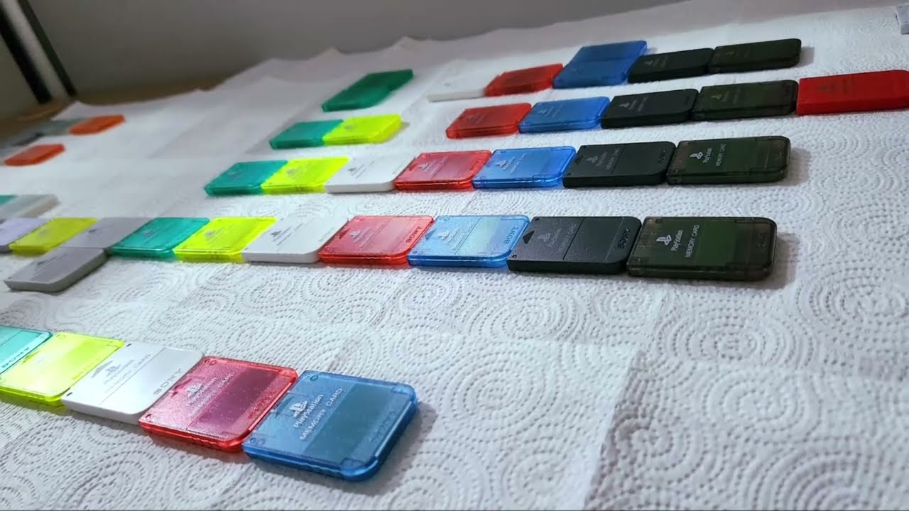 PS1 Official Memory Cards - Collection of 72 models and info