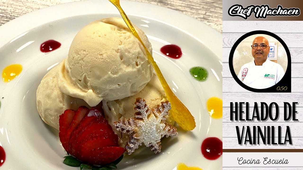 Helado de vainilla Italiano | Gelato| Figuras Isomalt |Clases de Cocina |Curso de Cocina Profesional