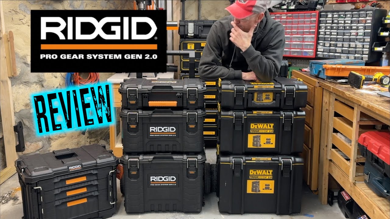 RIDGID 2.0 PRO GEAR SYSTEM and 3 Drawer Tool Box REVIEW vs. ToughSystem and PACKOUT