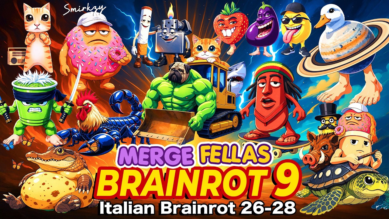 Brainrot Anime Opening Song 9 feat. MERGE FELLAS MODE 26-28 (Official Music Video) by Smirkzy Studio