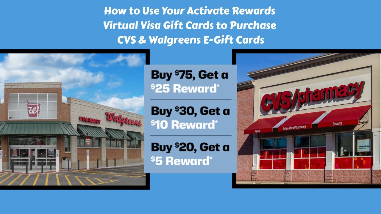 How to Use Activate Rewards Gift Cards to Purchase CVS & Walgreens E-Gift Cards - Couponing Tutorial