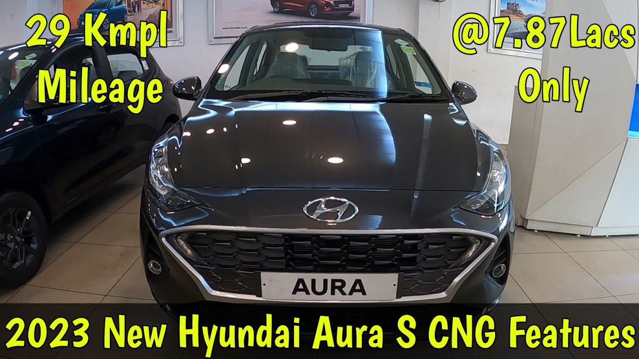 Newly Hyundai AURA S CNG 2022-23 Model-Walk-Around Review | Mileage वाली Sadan New Features के साथ🔥