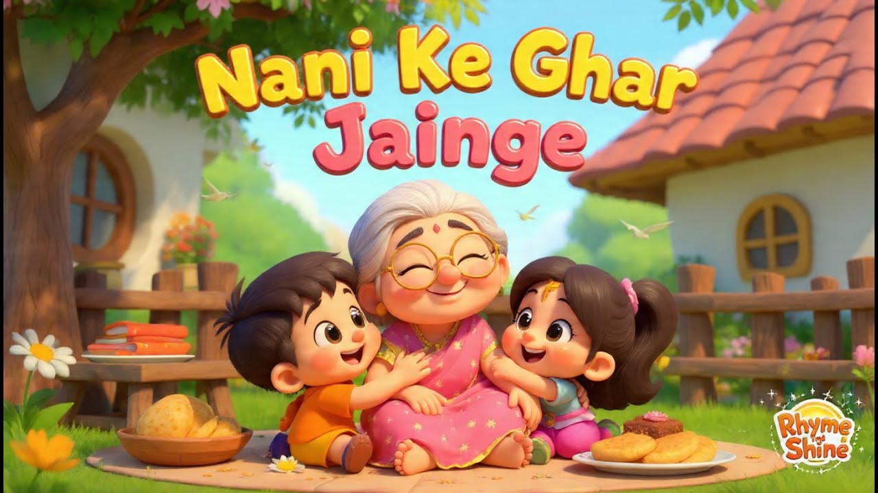 Nani Ke Ghar Jainge 🌸  Cute Hindi Kids Rhyme  Rhyme and Shine
