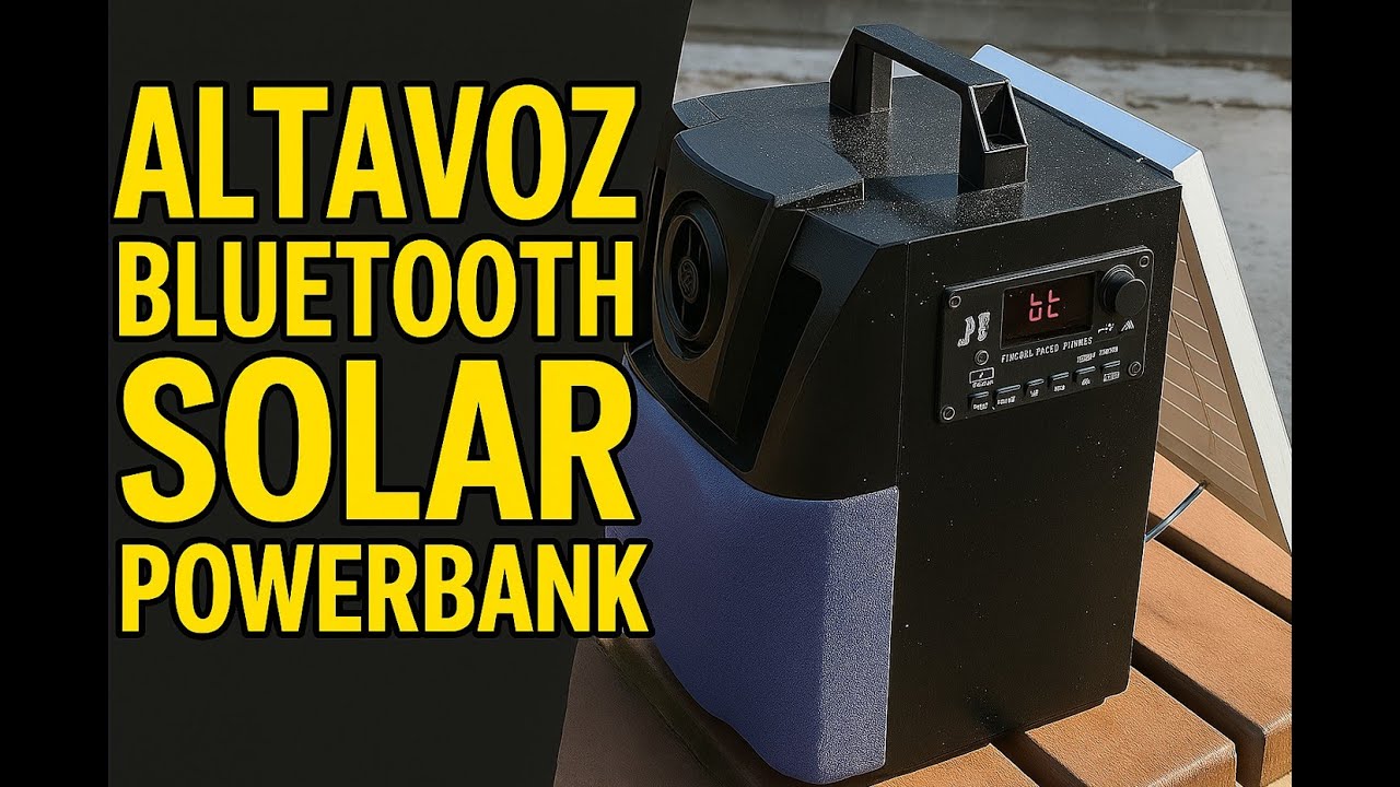 COMO HACER UN ALTAVOZ BLUETOOTH SOLAR CON POWERBANK con un viejo altavoz