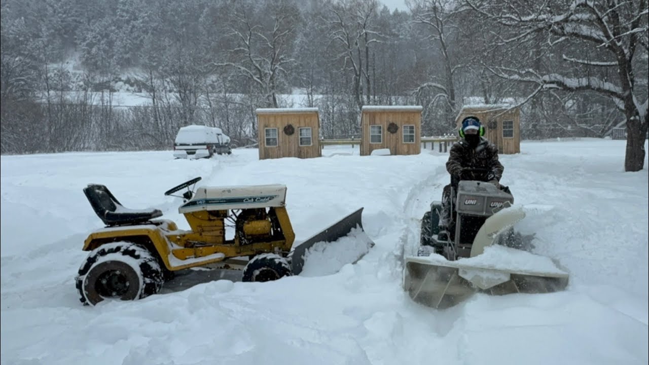 Snow Blowing and Plowing with Old Iron