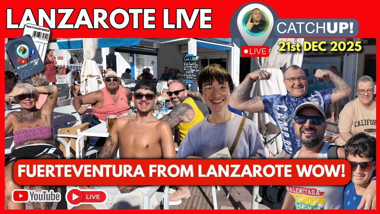 I Was SHOCKED! Fuerteventura Busier Than Lanzarote! | 🔴LIVE Ferry From Playa Blanca to Corralejo.