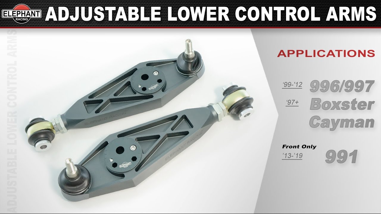 Adjustable Lower Control Arms (Wishbones) for Porsche 996, 997, 991, Boxster and Cayman