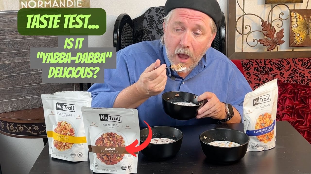 Tasting these 3 Keto Certified (1 net carb!) cereals - NuTrail Granola bundle
