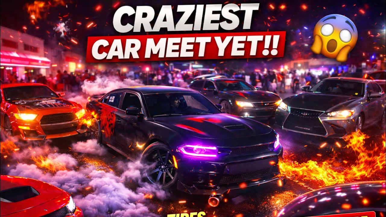 🔥 Night Car Meet Gone Wild 🔥 Burnouts & Chaos