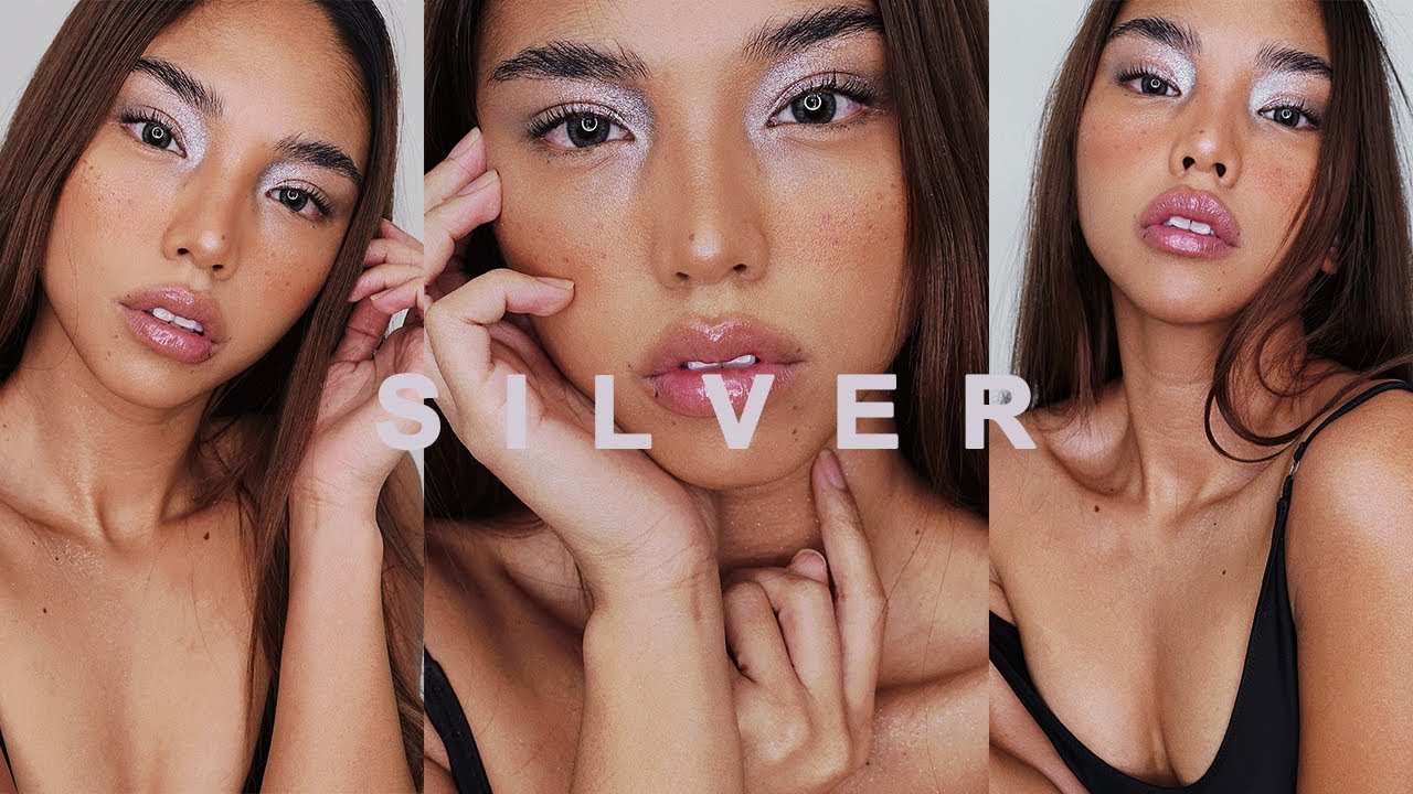 SILVER MAKEUP | Makeup Tutorial + Fenty Beauty Diamond Milk & Diamond Bomb Review | rachelteetyler