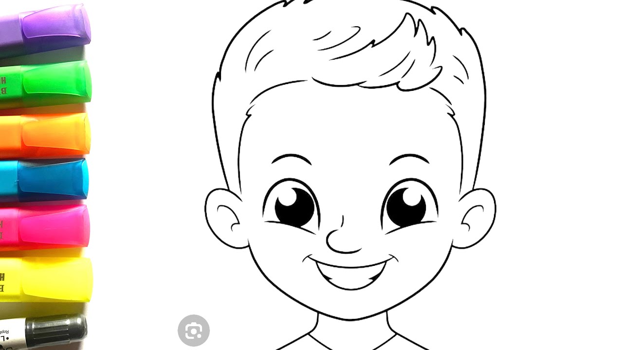 How to color a boy face 