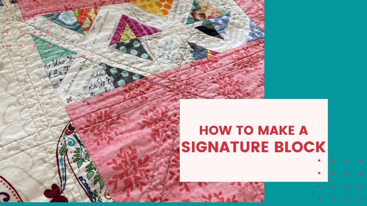 How to Make a Signature Block