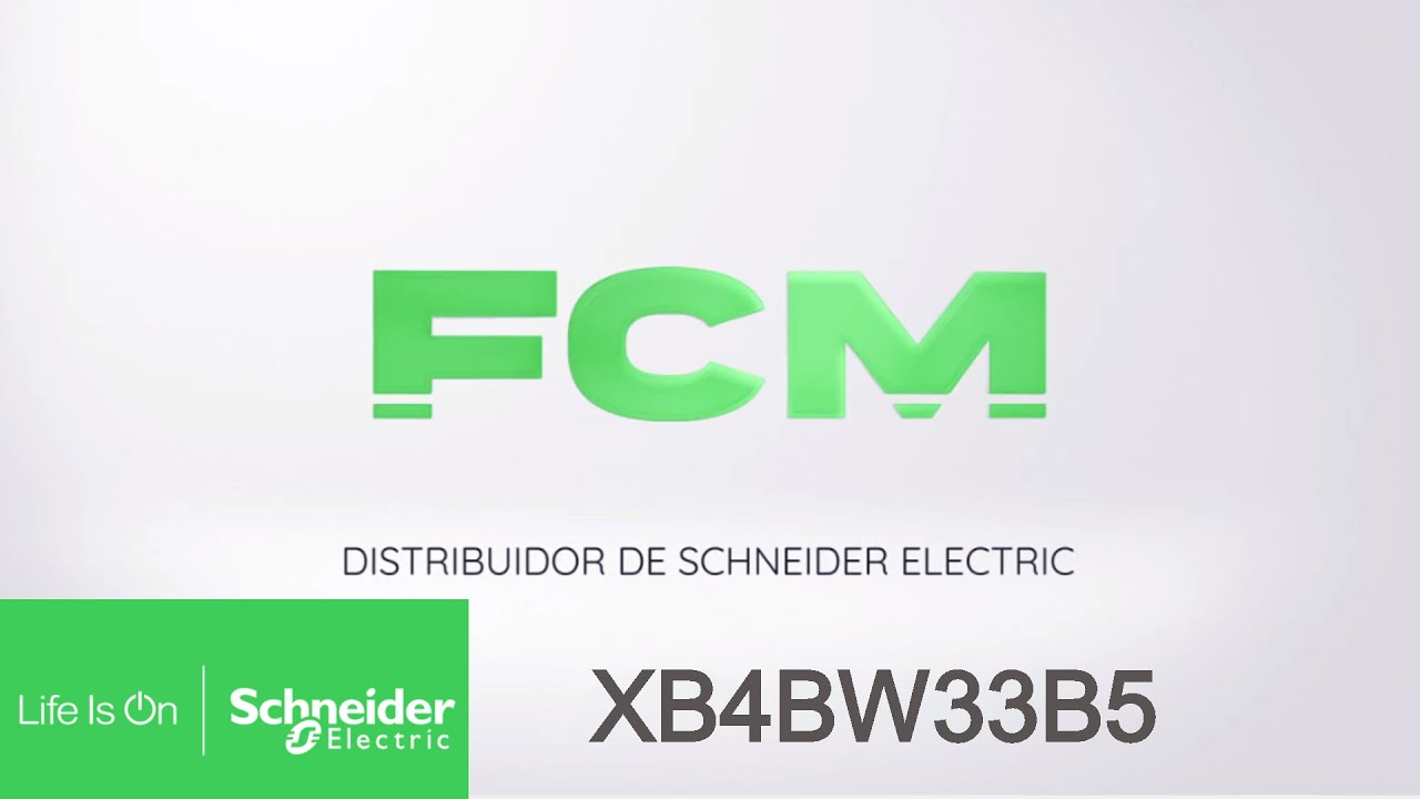 XB4BW33B5 - SCHNEIDER - Harmony XB4 (UNBOXING) - Pulsador luminoso