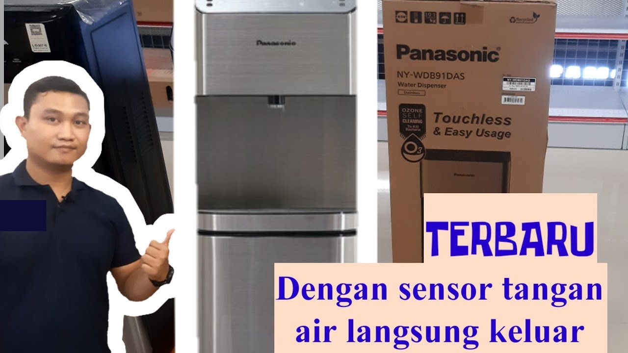 TERBARU || Dispenser premium panasonic touchless & easy usage || NY-WDB91DAS
