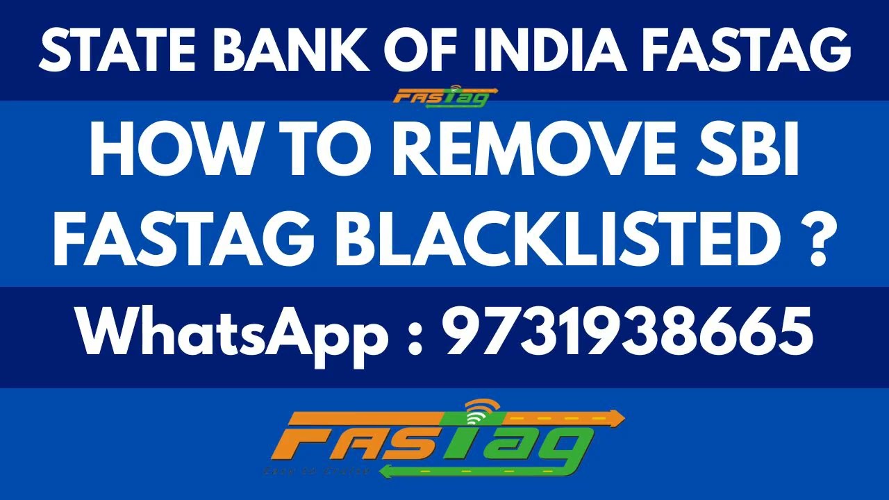 How to Remove SBI FASTag from Blacklist | Recharge & Reactivate Guide