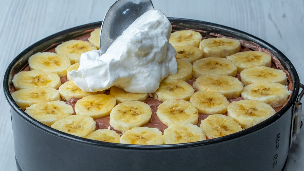 Tort cu banane fara coacere. Il pregătesc in timp record! | SavurosTV