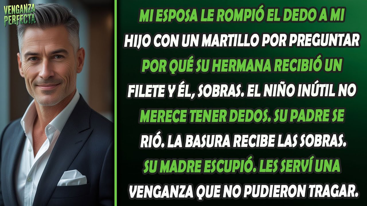 Mi esposa le rompió el dedo a mi hijo por hacer una pregunta.