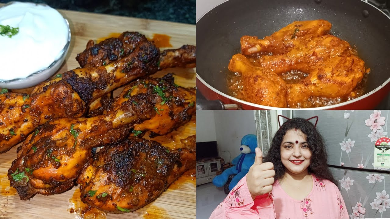 CHICKEN DRUMSTICK FRY | SPICY TANDOORI CHICKEN LEG PIECE FRY | CHICKEN DRUMSTICKS