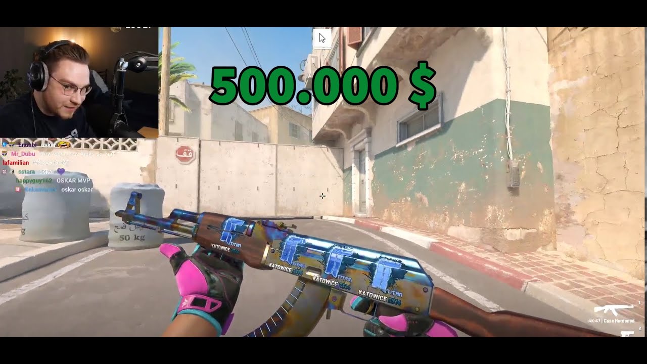 ohnePixel checks out most expenisve skin in CS2 - AK-47 Blue Gem 4x Kato 14 Titan Holo