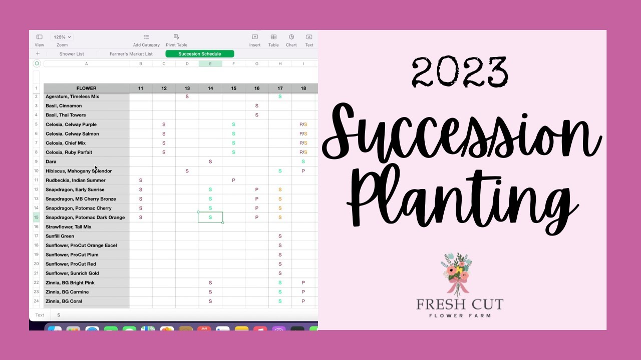 My 2023 Grow List and Succession Planting Schedule 🌻🌸