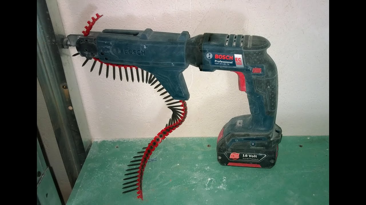Обзор магазинного шуруповёрта для гипсокартона BOSCH GSR 18 V-EC TE + MA 55 Professional