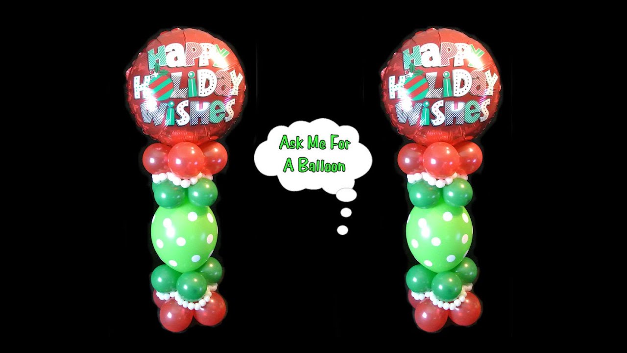 Holiday Christmas Balloon Centerpiece - Balloon Decoration Tutorial