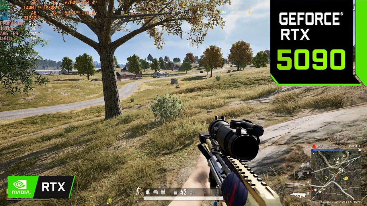 PUBG 4K Max Settings: RTX 5090 - i9 14900K - 128GB RAM | Erangel - AUG & Mk12 Gameplay