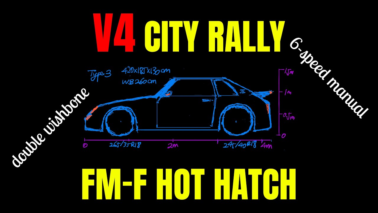 City Rally Hot Hatch: Type 3 с турбированным двигателем V4, электронной механической коробкой пер...