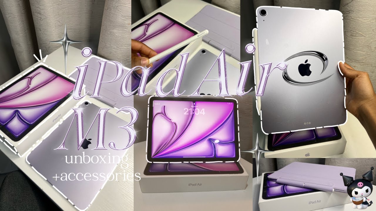 iPad Air M3 Chip Unboxing | Purple💜| My First iPad | Aesthetic Unboxing | Pink Tree