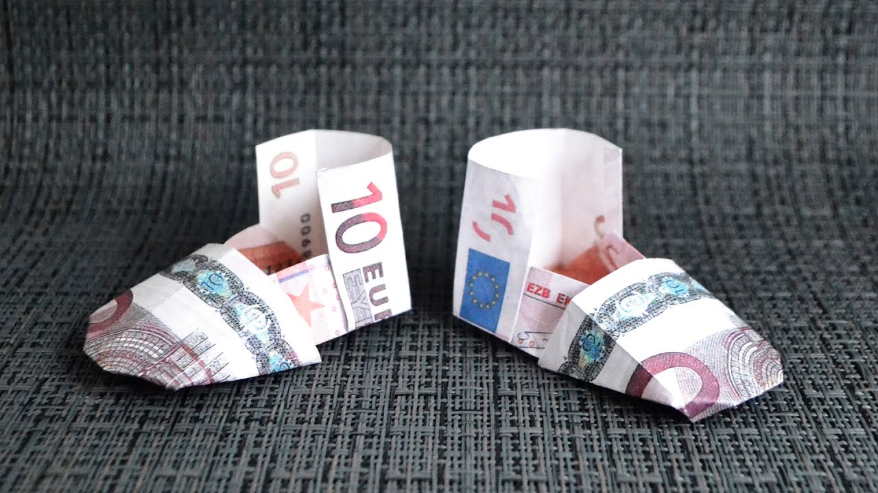 Origami STIEFEL Geldgeschenk GELD FALTEN | Geschenk | Money BOOTS | Tutorial by Euro Origami