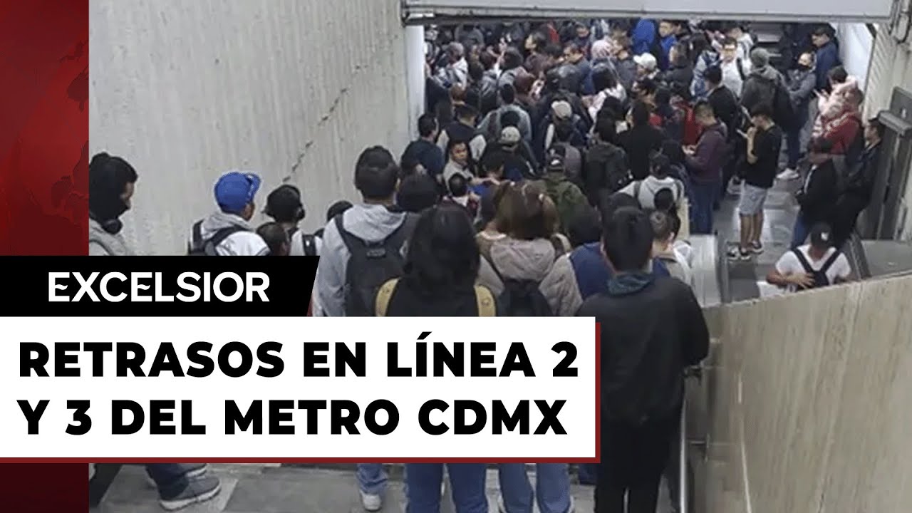 Metro L&iacute;nea 2 y 3 amanecen con retrasos; desesperan a usuarios en CDMX y Edomex