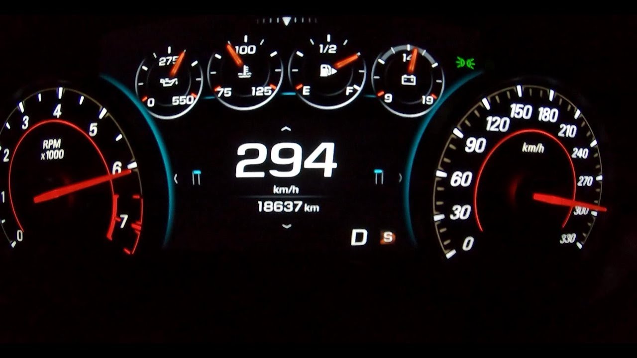 Chevrolet Camaro SS 1LE AT8 (Mk. VI  MY 2017) 0- 294 kph on German Autobahn