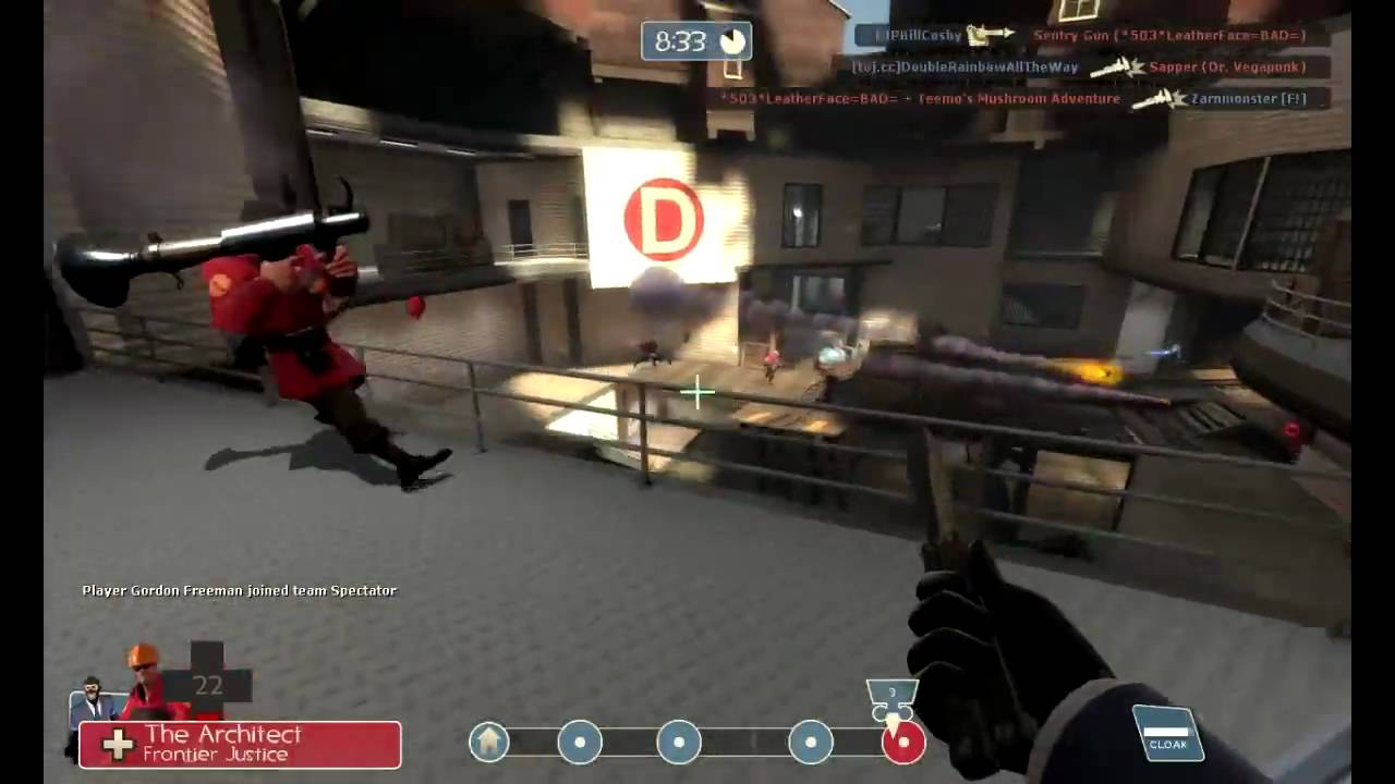 TF2: OMFGNinja slices up a team of engies on Upward.