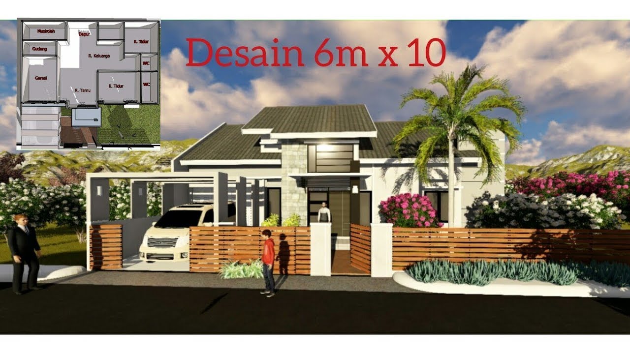 Desain Rumah 6x10 Dengan 2 Kamar Tidur Minimalis Terbaik 2026