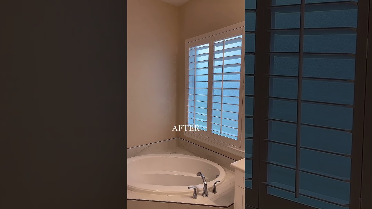 Before and After Interior Shutters  #homeimprovementideas
