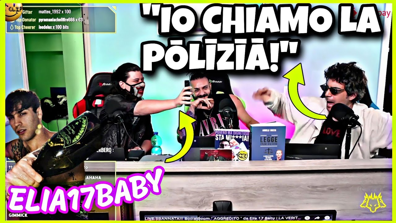 IL CERBERO MINACCIATO in LIVE da ELIA17BABY durante la REACTION al VIDEO dove parla di SOCIAL BOOM