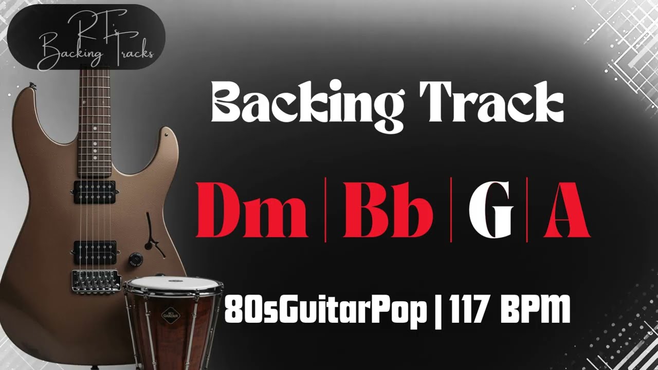 80sGuitarPop BACKING TRACK Dm Minor