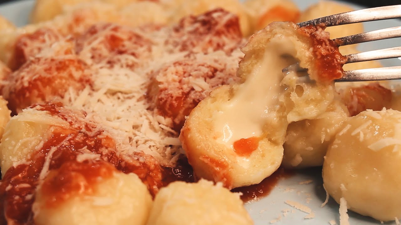 Como hacer ÑOQUIS DE PAPA RELLENOS DE QUESO | Super Suaves | Cocina Random
