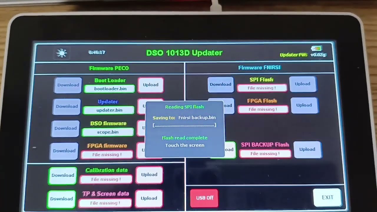 Fnirsi 1013D Firmware for new user. Install new Updater with scope firmware