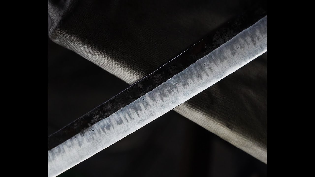 KATANA MAKING, making tachi from 300 years old nails. Ichimonji style blade.