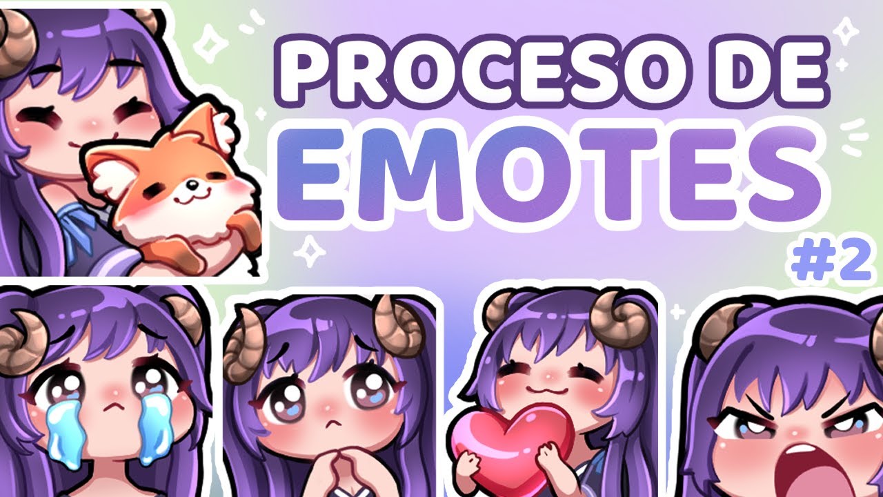 Mi proceso de COMISIONES en EMOTES para twitch #2 | Clip Studio Paint | LizHeidern