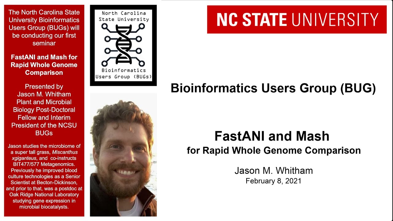 BUG: FastANI and Mash for Rapid Whole Genome Comparison