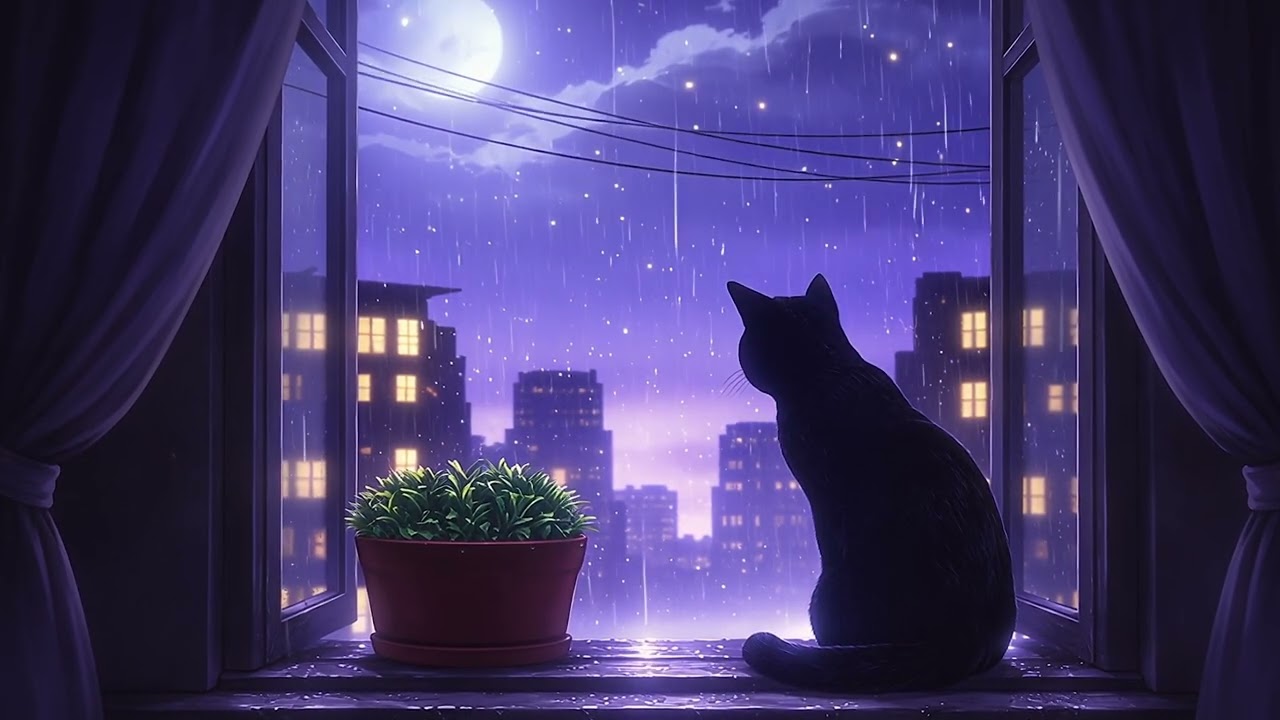 Música para Sueño Profundo ~ Piano Sereno para Relajación y Sonidos de Lluvia en Noche de Luviosa