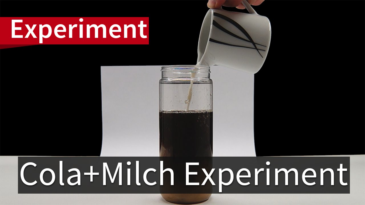 Cola+Milch Experiment - Coke+Milk Experiment - Coke mixed with Milk Experiment